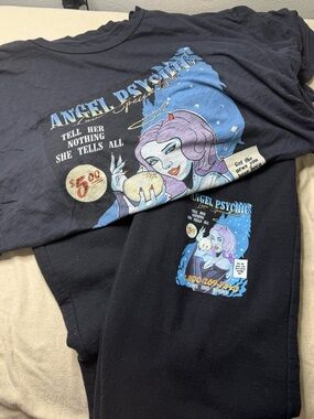 Boys Lie Black Tee with White Angel Print